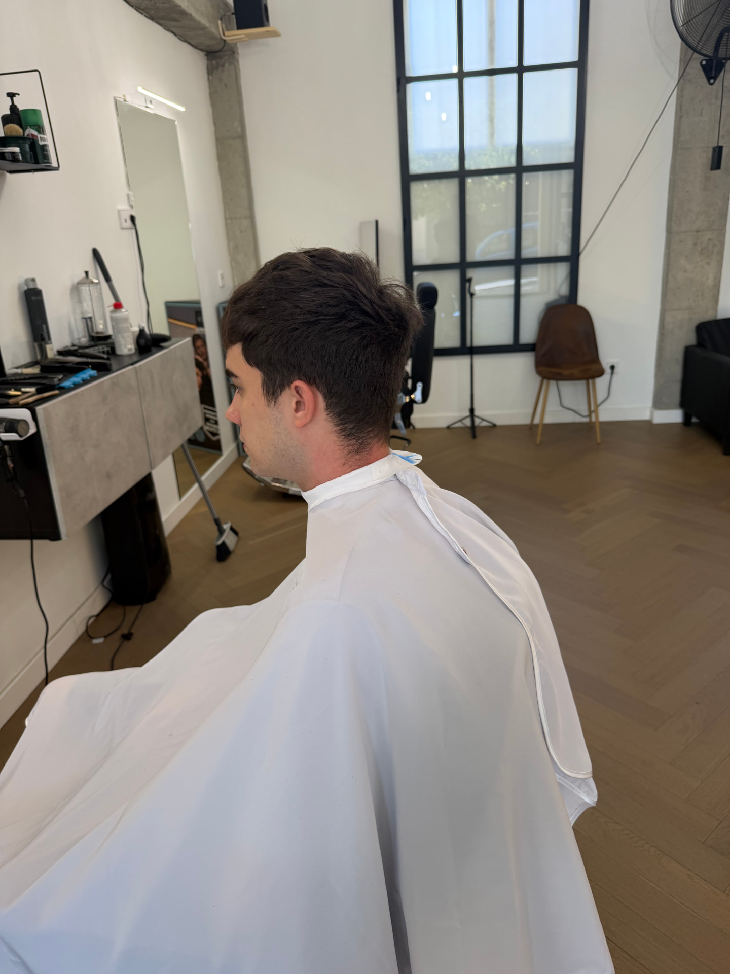 Mid fade texturizado — antes 1
